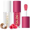 LANGMANNI Moisturizing Lip Oil,No-Sticky Lip Gloss Lip Balm Lip Care,Fruit Flavoured Lip Oil For Dry Lip's Moisturizing Hydrating And Nourishing ((Raspberry+Coco)) view 1