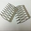 1 3/4" Wide 8 teeth - Silver Metal Hair Combs with Teeth for hair accessories Pack of 12 PC. view 1