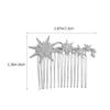Beaupretty Hair Comb, Metal Hair Side Combs Rhinestone Wedding Bride Headpieces Women Hair Accessories, Silver, 2 Count view 2