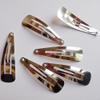 1 1/4" (30 mm) - 50 PCS Snap Hair Clips - Silver Metal Tear Drop Shape Snap Hair Clip in 3 Sizes view 1