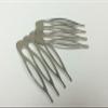 5/8" Wide 4 teeth - Silver Metal Hair Combs with Teeth for hair accessories Pack of 12 PC. view 1
