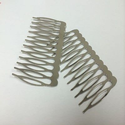 2 1/2" Wide 12 teeth - Silver Metal Hair Combs with Teeth for hair accessories Pack of 12 PC.