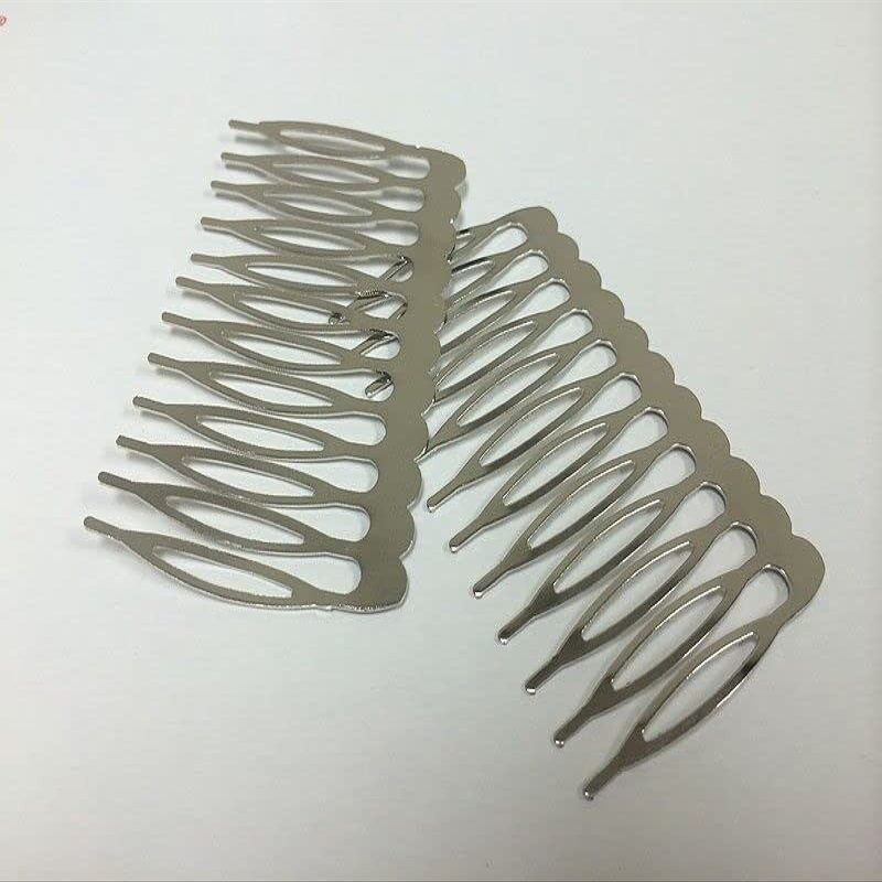 2 1/2" Wide 12 teeth - Silver Metal Hair Combs with Teeth for hair accessories Pack of 12 PC.
