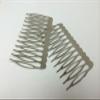 2 1/2" Wide 12 teeth - Silver Metal Hair Combs with Teeth for hair accessories Pack of 12 PC. view 1