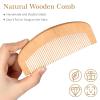 10 Sets Grooming Kit for Men - Natural Boar Bristle Brush, Pear Wood Dual-Sided Wide Tooth Comb, and Travel Pouch (Oval Shape) for Beard Care view 3
