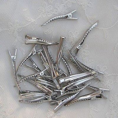 1 1/4" (3.5 CM) - SINGLE PRONG ALLIGATOR CLIPS with TEETH HAIR BOWS METAL CLIPS Pack of 100 PCS