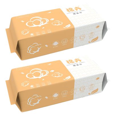 Cotton Facial Dry Wipes 120 Count, Deeply Cleansing Disposable Face Towel Cotton Tissue, Multi-Purpose for Skin Care, Make-up Wipes, Face Wipes and Facial Cleansing