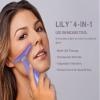 VRAIKO Lily Neck Face Massager, Face Sculpting Tool, Skin Rejuvenation Device with Thermal, Triple Action LED and Vibration, for Anti-Aging, Lifting and Tightening Sagging Skin (Violet) view 3