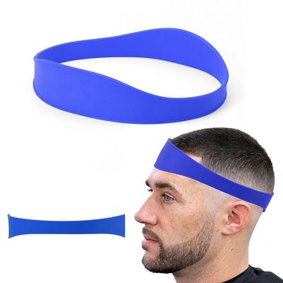 Bebeeco Neckline Shaving Template, Hair Cutting Guide Curved Neck Hair Shaving Template Soft Silicone Neckline Trimming Template for DIY Home Haircuts (Blue)