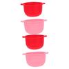 minkissy 4pcs Folding Silicone Pot for Waxing Non-stick Hair Removal Accessory Easy to Clean Dishwasher Safe Compact Design for Home Use Wax Melting Bowl Precise Scale view 1