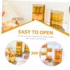 BIUDECO Household Makeup Puff Storage Box Multi-purpose Cosmetic Container Lid Layers for Makeup Sponge and Pad Organization Capacity Pet Material view 2
