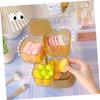BIUDECO Household Makeup Puff Storage Box Multi-purpose Cosmetic Container Lid Layers for Makeup Sponge and Pad Organization Capacity Pet Material view 4