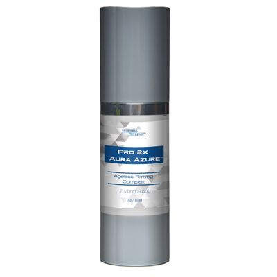 Pro 2x Aura Azure Serum - Anti Aging Serum - 2 Month Supply - Skin Firming Complex to Reduce Wrinkles Appearance - Exfoliate - Nourish - Improve Hyperpigmentation & Dark Circles - Aid Cell Renewal