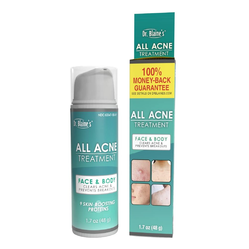All Acne Treatment - Face and Body - Spot and Full Coverage - Gel Formula - 9 Skin Boosters