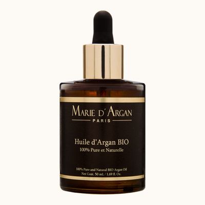 MARIE DARGAN 100% Pure Moroccan Argan Oil 50ml,Organic and Vegan, Stimulates growth of eyelashes, beard, improves skin and nails, handcrafted, grown in Morocco, Vitamin E and Omegas