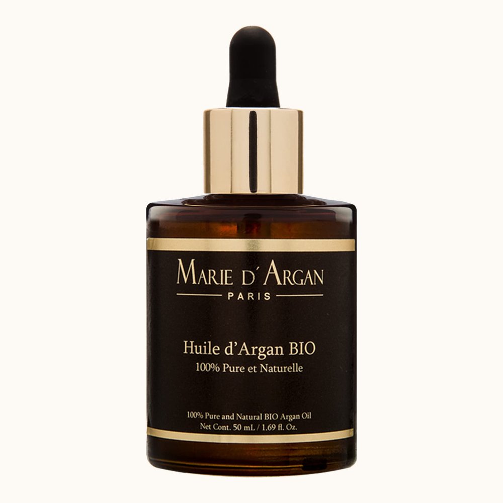 MARIE DARGAN 100% Pure Moroccan Argan Oil 50ml,Organic and Vegan, Stimulates growth of eyelashes, beard, improves skin and nails, handcrafted, grown in Morocco, Vitamin E and Omegas