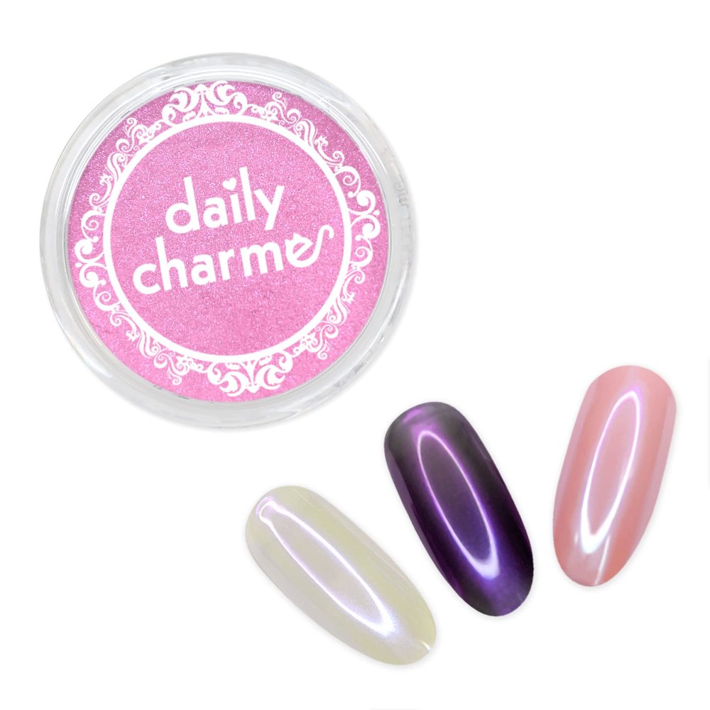 Daily Charme Stardust Chrome Powder (Amethyst) 1g, Iridescent Holographic Effect Chrome Powder for Nails, Vibrant Home DIY/Nail Salon Manicure