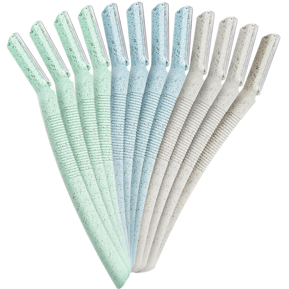 ennva Eyebrow Razor for Women | Dermaplane Facial Razor for Face | Hair Trimmer Face Razor for Body Use | Multipurpose Facial Hair Removal Disposable Blades Eyebrow Shaper Tool - 12pcs