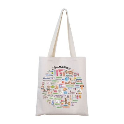 MNIGIU Cincinnati Tote Bag - Souvenir Gift & Travel Bag - Welcome Gift (Tote)