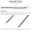 Rolabling 3 pcs Pro Stainless Steel Triangle Nail Polish Remover Cuticle Nipper Clipper Cuticle Pusher and Spoon Cleaner Double-Head Nail Art Manicure Tools (Size 4) view 3