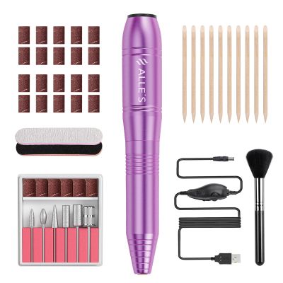 20000RPM Electric Nail Drill Compact Portable Efile Professional Manicure Pedicure Nail File Drill Kit for Acrylic, Gel Nails and Home Salon Use