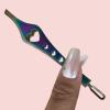 2 in 1 Rainbow Double Ended Tweezers Sharp Slant Precision Tweezer for Eyebrows & Ingrown Hair Removal Skin Care Tool Blackhead Pimple Comedone Remover (1pc) view 4