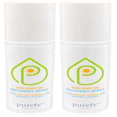 PUREFY Sun and UV Recovery Spray (4oz, 2pk) Natural Healing. Daily Post Sun/UV Exposure Care. Purefypro Cleansing Technology. Safe for Kids and Everyone. Use Anywhere on the Body. Dermatologist Recommended.