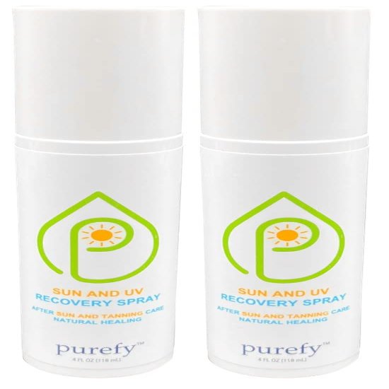 PUREFY Sun and UV Recovery Spray (4oz, 2pk) Natural Healing. Daily Post Sun/UV Exposure Care. Purefypro Cleansing Technology. Safe for Kids and Everyone. Use Anywhere on the Body. Dermatologist Recommended.