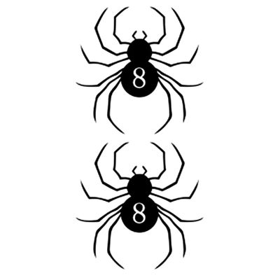 Anime Tattoo Spider 8,Anime Cosplay Temporary Sticker (A)