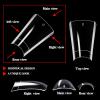 550PCS Duck Nail Tips for Acrylic Nails Professional, Clear Duck Feet Fan Flare Tips, Half Cover Duck Tip Nails Extra Short Curved French Fake Nail Extension Tips with Box 11 Sizes view 3