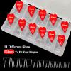 550PCS Duck Nail Tips for Acrylic Nails Professional, Clear Duck Feet Fan Flare Tips, Half Cover Duck Tip Nails Extra Short Curved French Fake Nail Extension Tips with Box 11 Sizes view 4