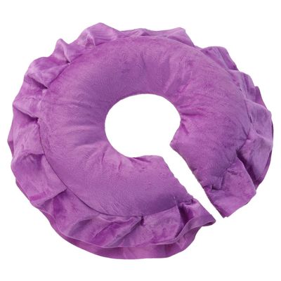 GLEAVI Travel Pillows Pillows U Shaped Cotton Face Cushion Cradle Face Travel Flight Neck for Beauty Salon Massage Round Traveling The Purple