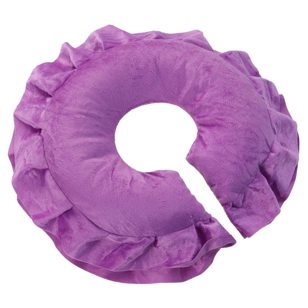 GLEAVI Travel Pillows Pillows U Shaped Cotton Face Cushion Cradle Face Travel Flight Neck for Beauty Salon Massage Round Traveling The Purple