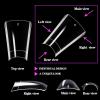 550pcs Duck Nail Tips, Clear Curved Duck Acrylic Nails, Half Cover Duck Feet Flare Nail Tips for Acrylic Nails Professional, Short Fan French False Nail Extension for Nail Salon 11 Sizes view 3