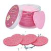 50-Count Compressed Facial Sponges Heart ShapeReusable Natural Face Sponges Professional Cosmetic Spa Sponges for Face Cleansing, Massage, Pore Exfoliating, Mask, Makeup Removal (Heart, Pink) view 1