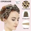 ZILAMPU No Heat Curling Rod Headband for Women and Girls, Overnight Velour Hair Roller Wrap for Long Curls - Leopard Print view 2