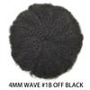 Afro Curly Toupee For Black Men All Poly Skin Brazalian 100% Human Kinky Coily Hair Hairpieces Afro American PU Injection Man Weave Hair Units For Black Men (8''X10''-4mm afro wave, 1B# OFF BLACK) view 2