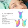 3pcs Lash Brush Tool Colorful Y V T Shapes Stainless Steel Eyelash Perm Comb Aids Y Comb Lash Brush Eyelash Brush Eyelash Brush Comb Lash Perm Brush view 3