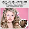 ZILAMPU No Heat Curling Rod Headband, Overnight Velour Hair Curls Roller Wrap for Women with Long Hair - Black view 3