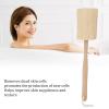 Loofah Bath Brush for Men Women, Exfoliating Gentle Cleaning Loofah Shower Brush for Skin Care, Portable Massage Body Brush with Detachable Long Wood Handle, Suitable for Home Travel view 2