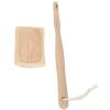 Loofah Bath Brush for Men Women, Exfoliating Gentle Cleaning Loofah Shower Brush for Skin Care, Portable Massage Body Brush with Detachable Long Wood Handle, Suitable for Home Travel view 4