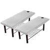 EKDJKK Massage Table Sheet, Massage Bed Cover with Face Hole, Fitted Sheets Washable Reusable Massage Table Cover (Gray, 2pc) view 1