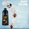 BOJICA Hair Dye Shampoo for Gray Hair Coverage, 3-in-1 Semi-Permanent Color Shampoo for Women & Men Dark Brown view 3