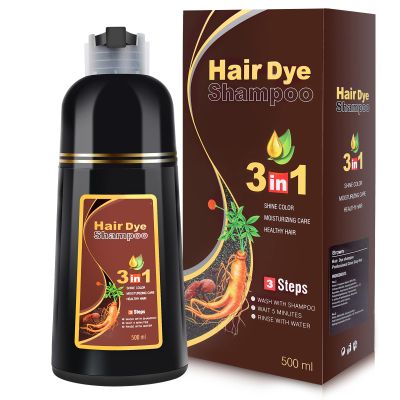 BOJICA MEIDU Dark Brown Hair Color Shampoo for Gray Coverage, Instant 3-in-1 Hair Dye for Women (16.9 Fl oz)