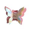 Double Layered Butterfly Hair Clips,Cellulose Acetate Hair Clips,Small Claw Clips for Girl,Hair Accessories,Pink view 1