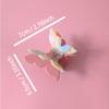Double Layered Butterfly Hair Clips,Cellulose Acetate Hair Clips,Small Claw Clips for Girl,Hair Accessories,Pink view 2