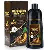 IIIMEIDU Dark Brown Hair Dye Shampoo for Gray Hair, 3 in 1 Herbal Ingredients Natural Shampoo Hair Dye for Women Men, Grey Coverage 500ml view 1