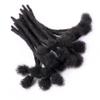 0.8cm Width 8Inch 10 Strands Dreadlock Extensions Real Human Hair 100% Handmade Permanent Loc Extensions Human Hair for Women/Men Can Be Curled and Bleached(width 0.8cm #1B color) view 2