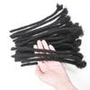 0.8cm Width 6Inch 60 Stands Dreadlock Extensions Real Human Hair 100% Handmade Permanent Loc Extensions Human Hair for Women/Men Can Be Curled and Bleached(width 0.8cm #1B color) view 2