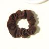Cotton Hair Scrunchies Single Jersey Solid Color Ponytail Holders Elastic Hair Ties for Women Accessories (Coffee) view 3